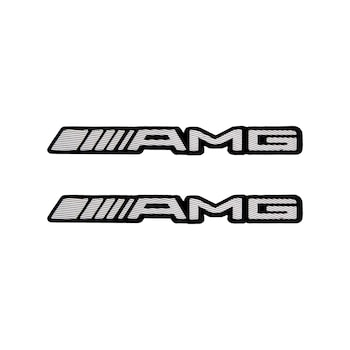 Set 2 Stickere Embleme Boxe Auto AMG, ABS/Aluminiu, Silver Set 2 Stickere Embleme Boxe Auto AMG, ABS/Aluminiu, Silver