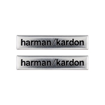 Set 2 Stickere Embleme Boxe Auto Harman/Kardon, Aluminiu, Silver Set 2 Stickere Embleme Boxe Auto Harman/Kardon, Aluminiu, Silver