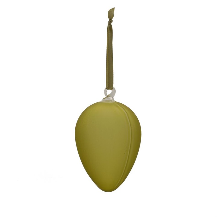 Oua de Paste din sticla colorate verde-galbui