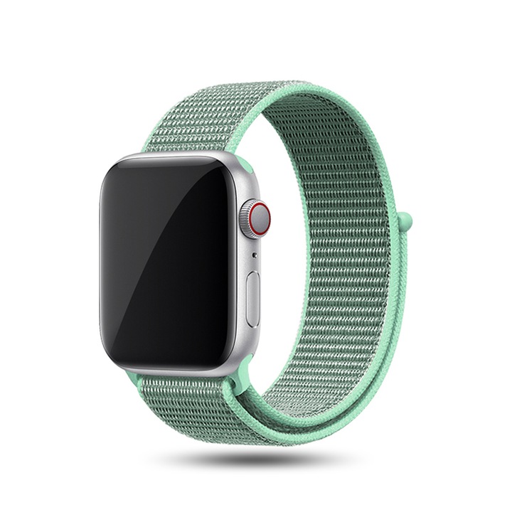 Nylon szíj tépőzárral Apple Watch 44MM készülékhez Marinc Green