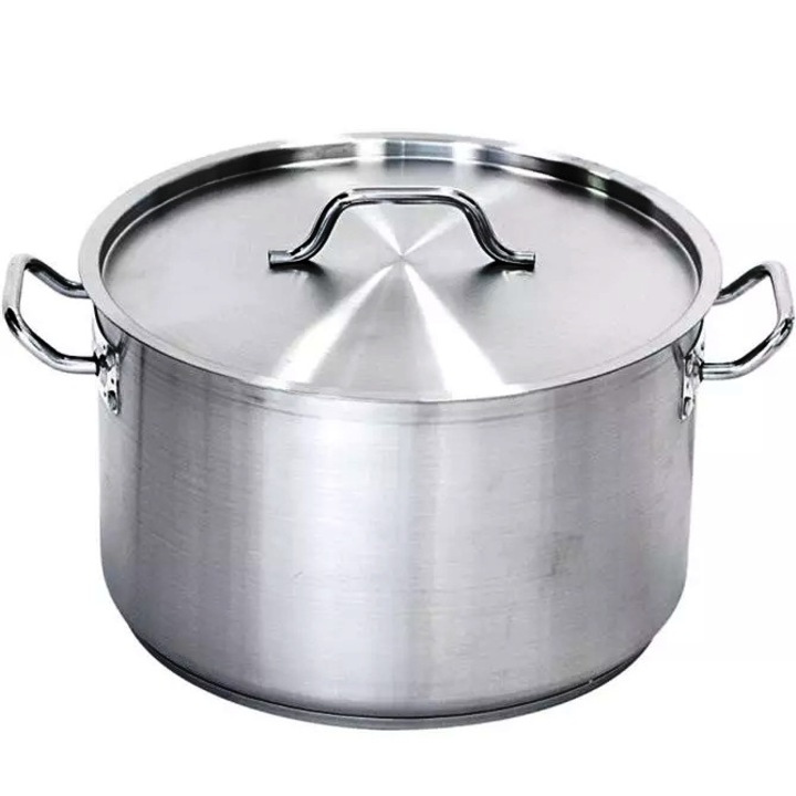 Oala medie cu capac din inox satinat, diametru 280 mm, inaltime 180 mm, capacitate 4.4 litri, Stalgast