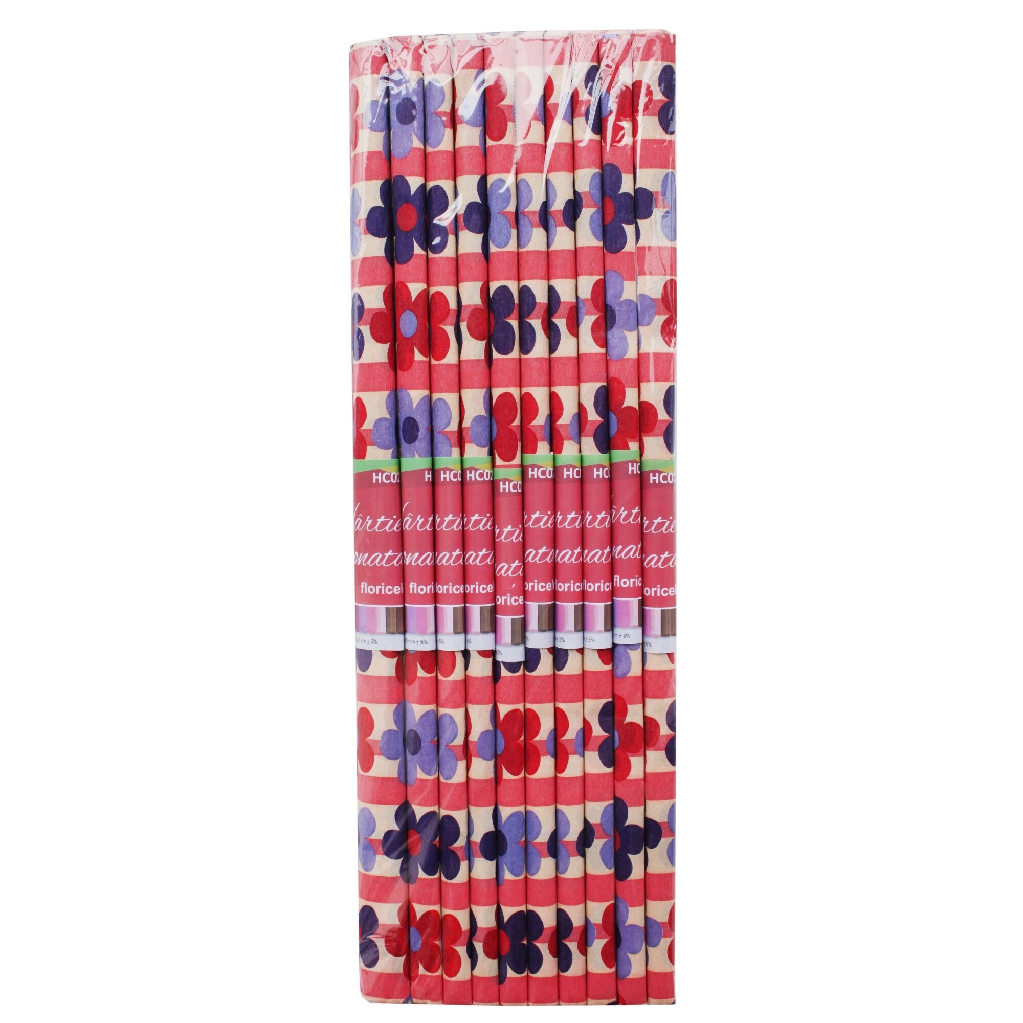 Hartie creponata set 10 DACO printata floricele
