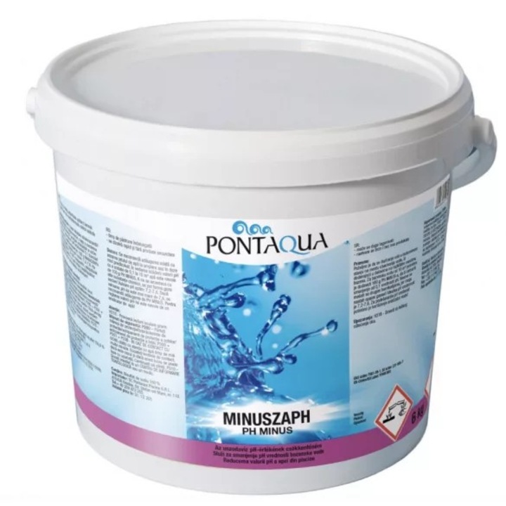 Pontaqua, Minuszaph, pH csökkentő 6kg, PH-