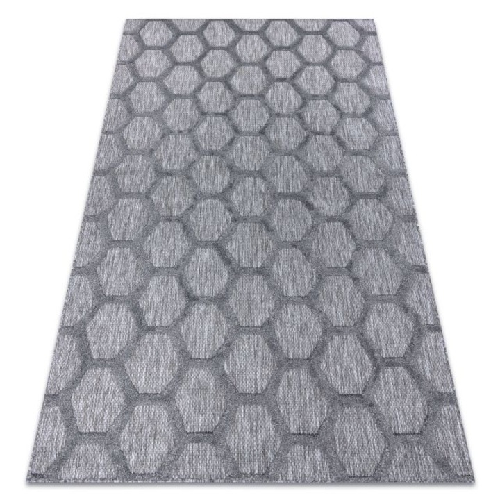 Covor DYWANY ŁUSZCZÓW santo sisal 58391 fagure de miere antracit, 180x270 cm