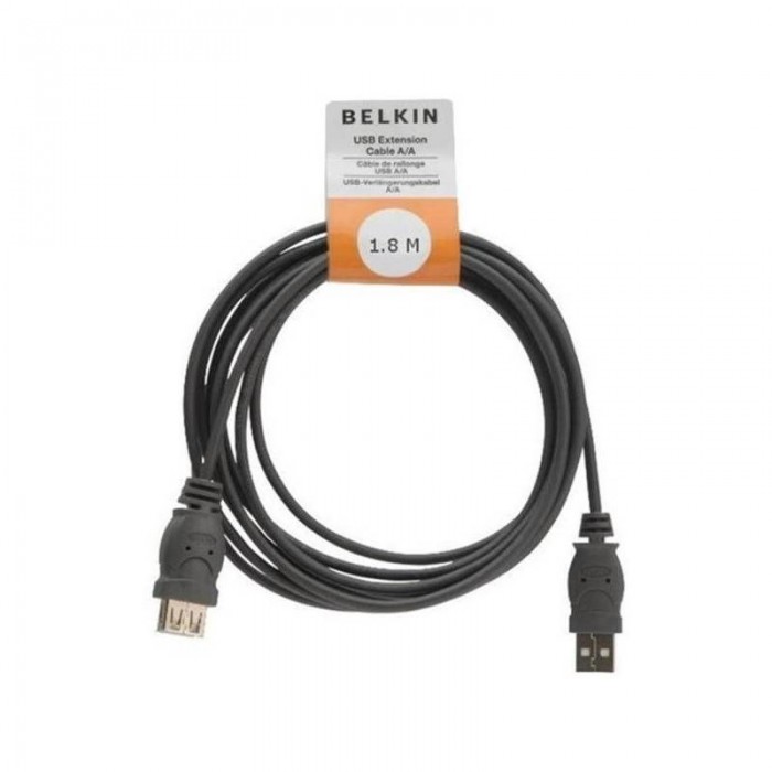 Cablu Belkin USB 2.0 Mama-Tata, Negru, 1.8 m