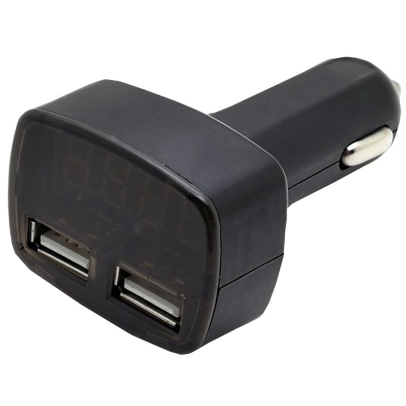 Incarcator auto, 2 x USB, 2.4 A, Afisaj LCD tensiune/temperatura
