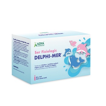 Ser fiziologic - Solutie salina, Delphi-Mer, 40 x 5 ml Ser fiziologic - Solutie salina, Delphi-Mer, 40 x 5 ml