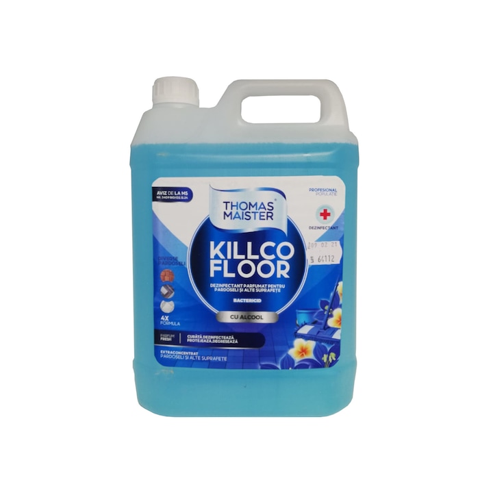 Разтвор за дезинфекция на повърхности, KillcoFloor, ароматизиран, 5 литра