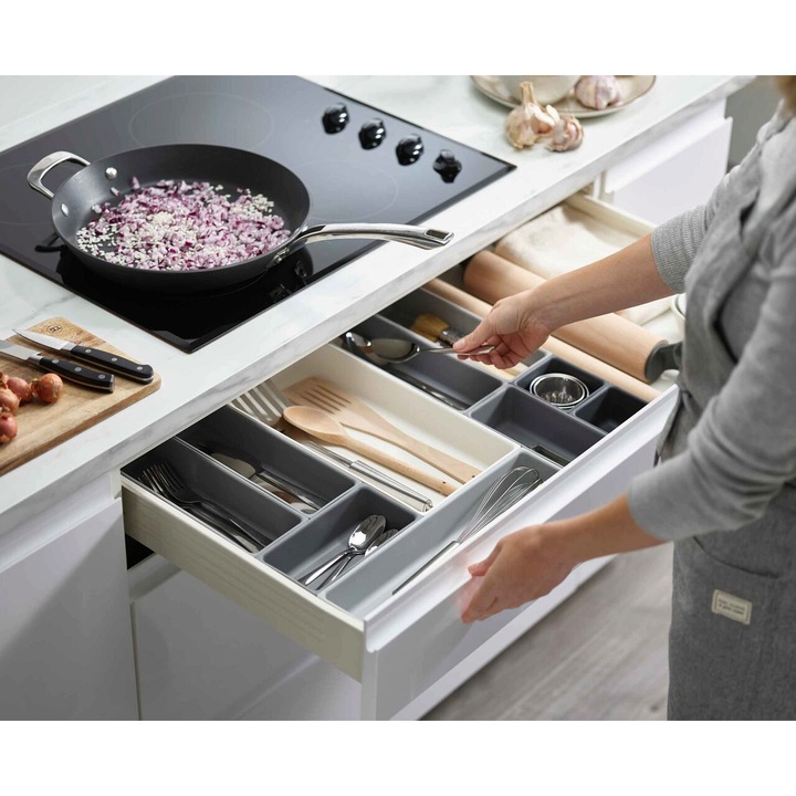 10 darabos szürke evőeszköz-rendező készlet - Joseph Joseph