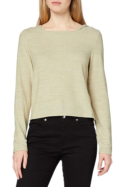 Bluza dama Find, Cu gluga, Bej/Kaki