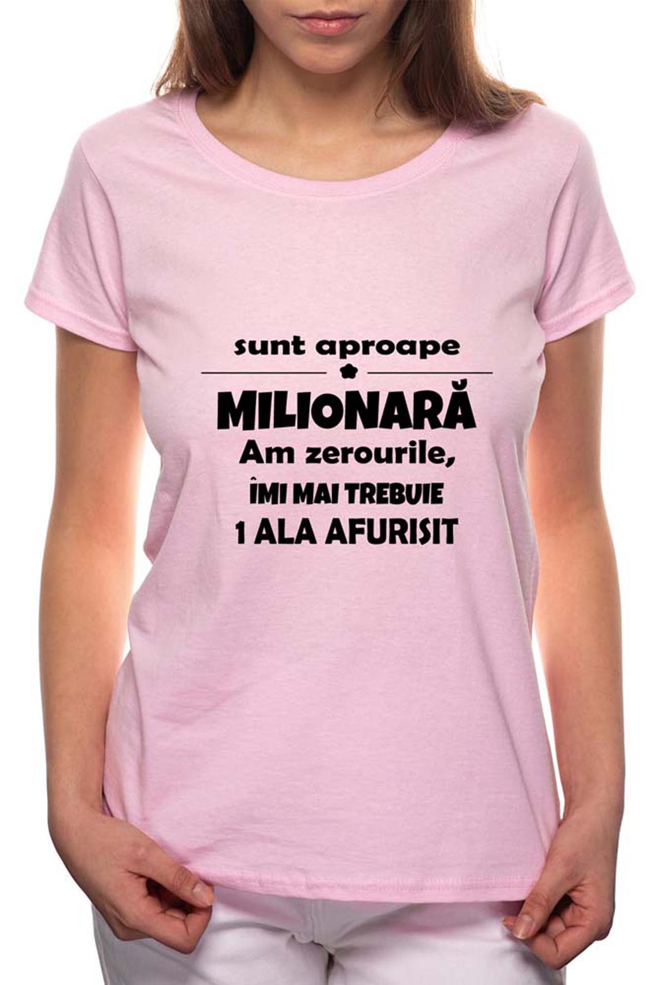 Tricou dama, Milionara, 100% Bumbac, P13, Roz