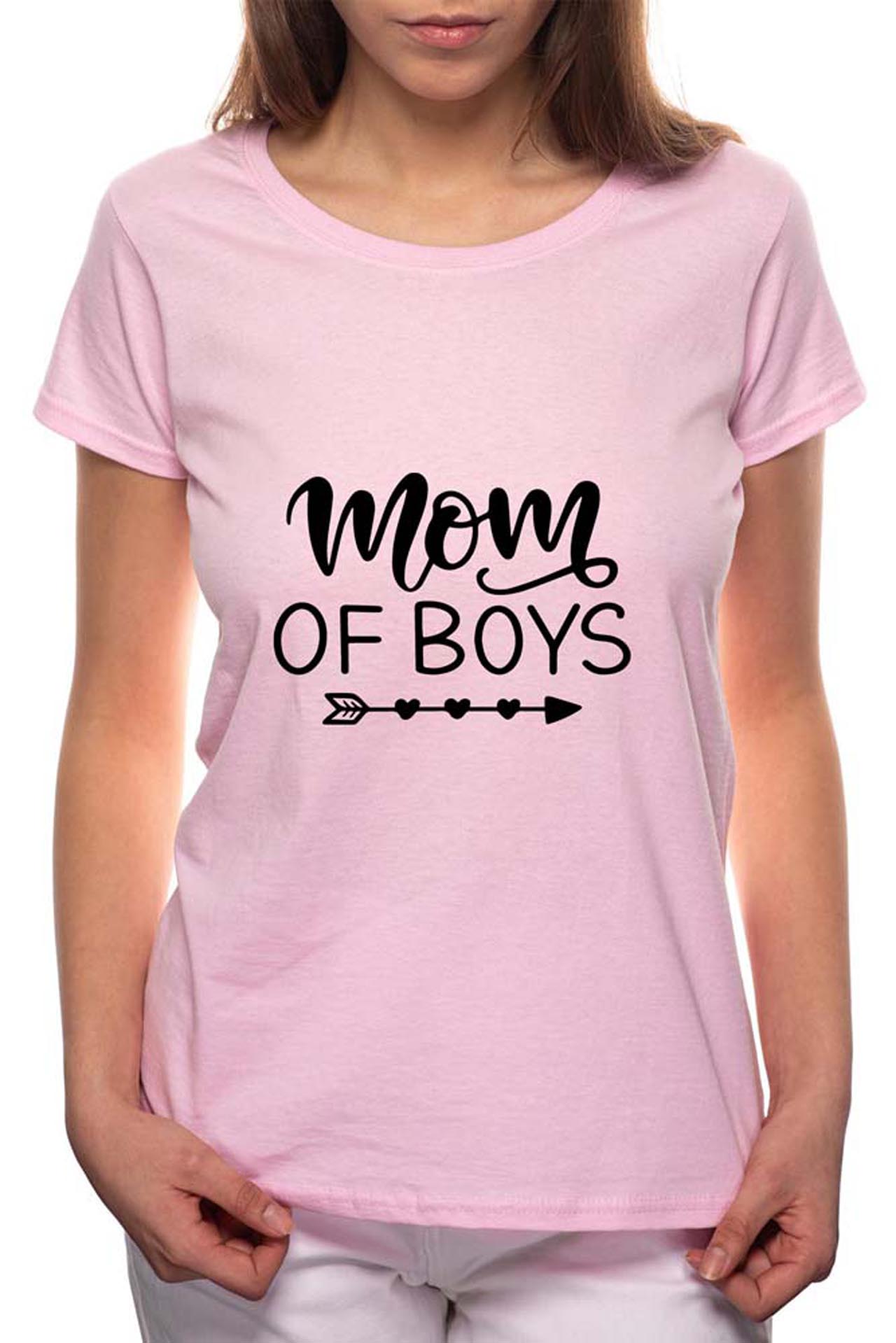 Tricou dama, Mom If Boy, 100% Bumbac, P17, Roz