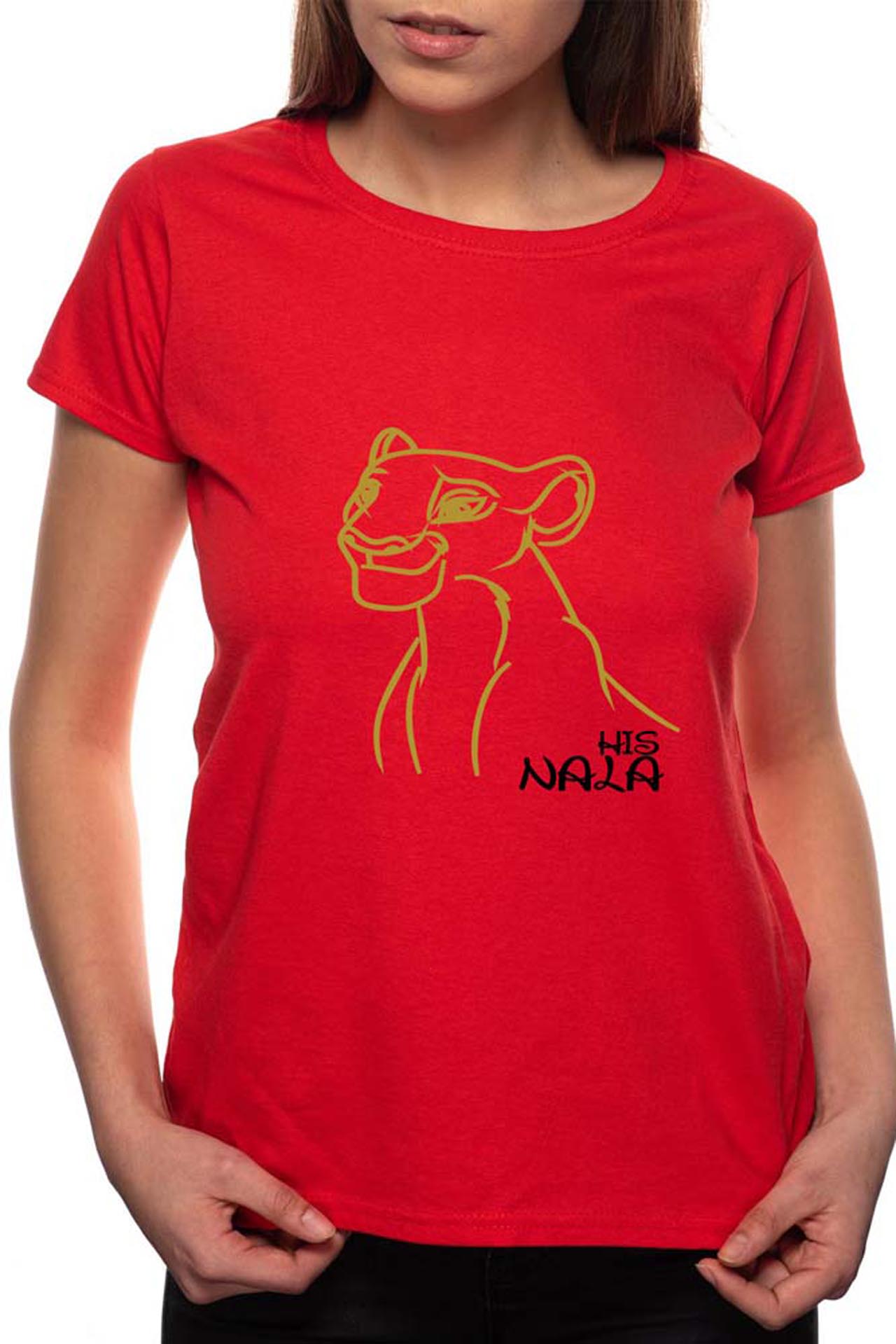Tricou dama, His Nala, 100% Bumbac, R24, Rosu