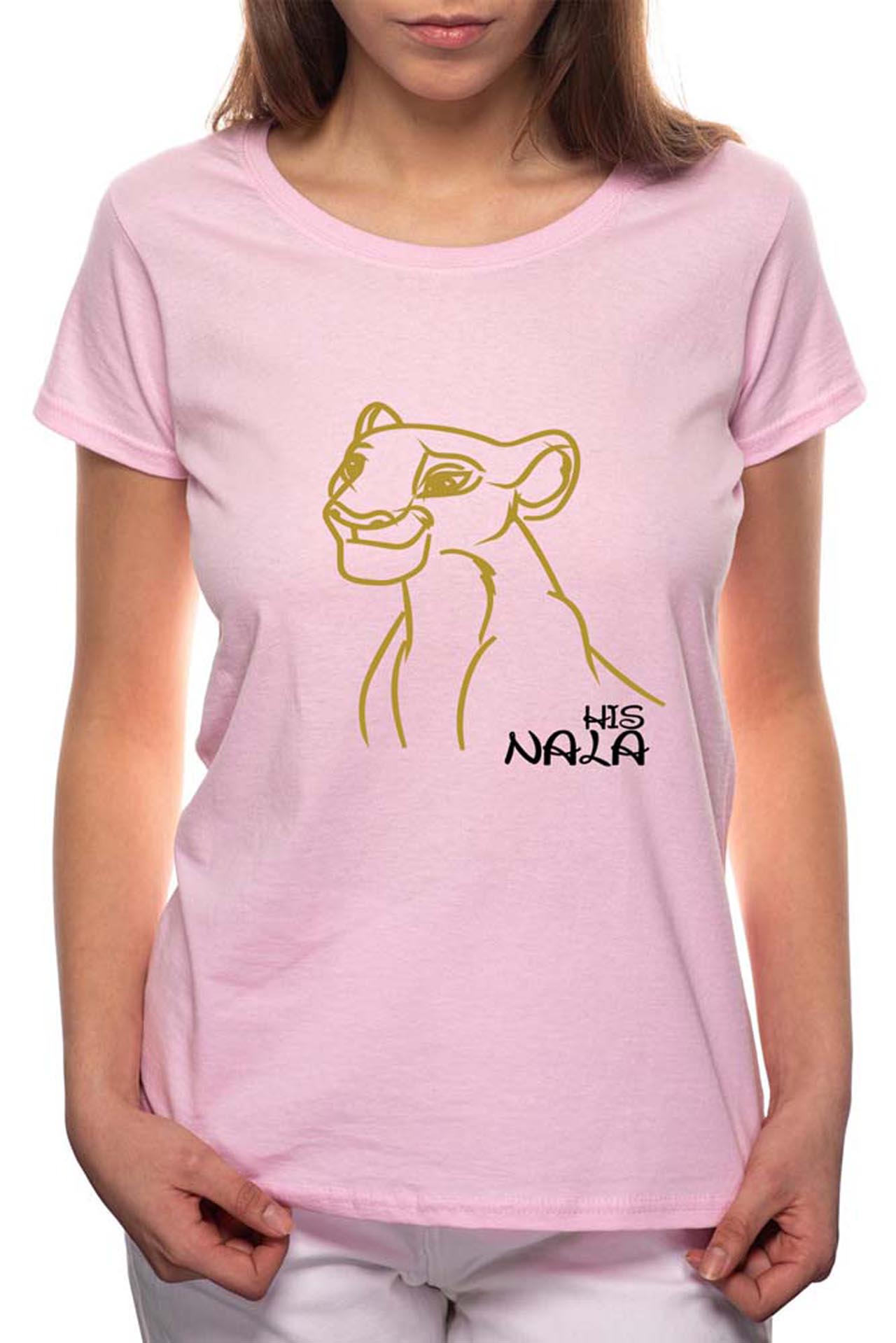 Tricou dama, His Nala, 100% Bumbac, P24, Roz