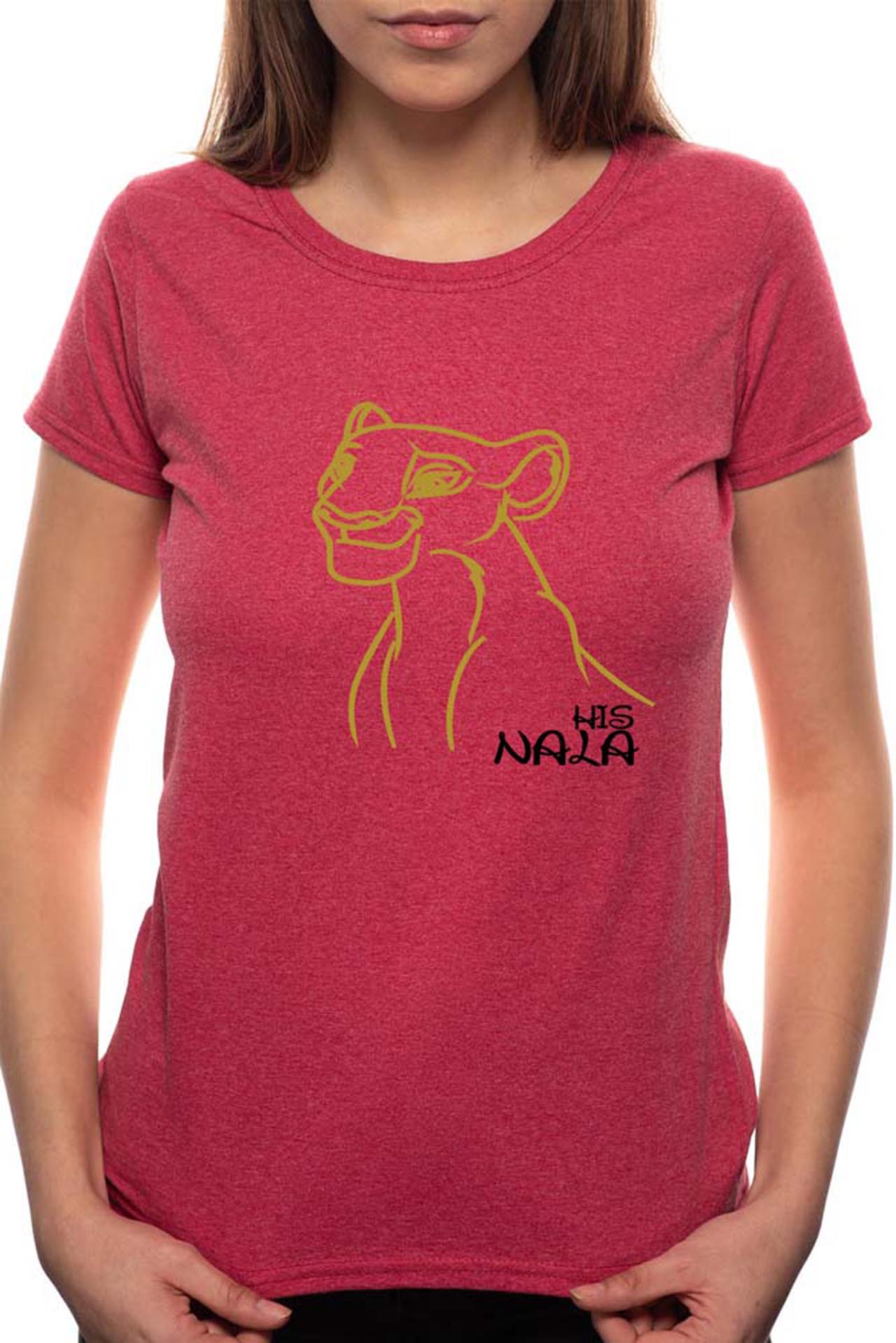 Tricou dama, His Nala, 100% Bumbac, BR24, Bordeaux Red
