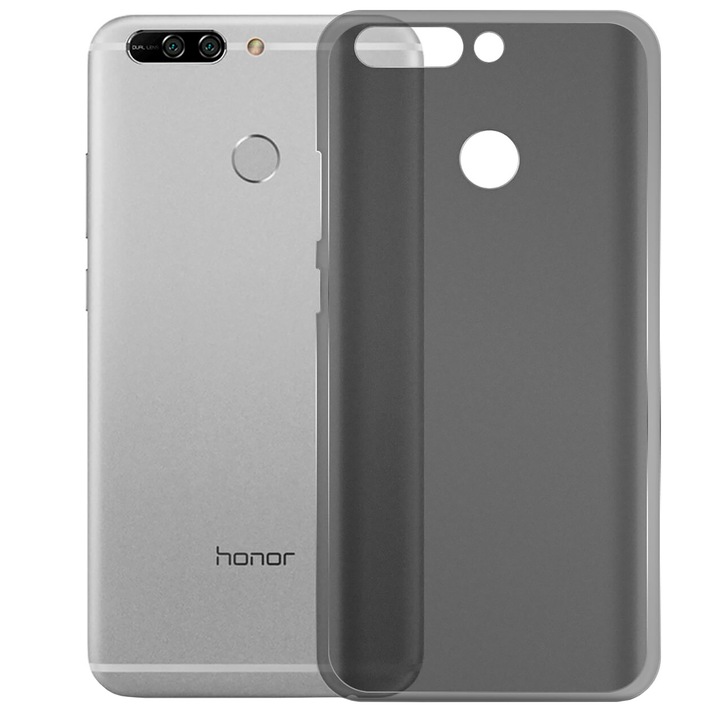 Husa de protectie pentru Huawei Honor 8 Pro, Silicon, Gri inchis