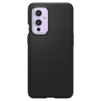 Husa Spigen Liquid Air pentru OnePlus 9, Anti amprenta, Negru Husa Spigen Liquid Air pentru OnePlus 9, Anti amprenta, Negru
