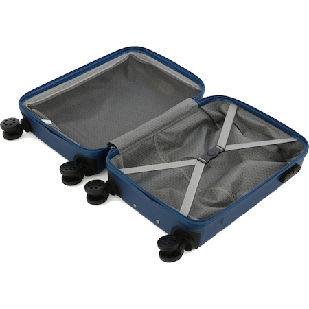 Set 3 trolere WAVE, ABS, marime S+M+L, culoare, Bleumarin