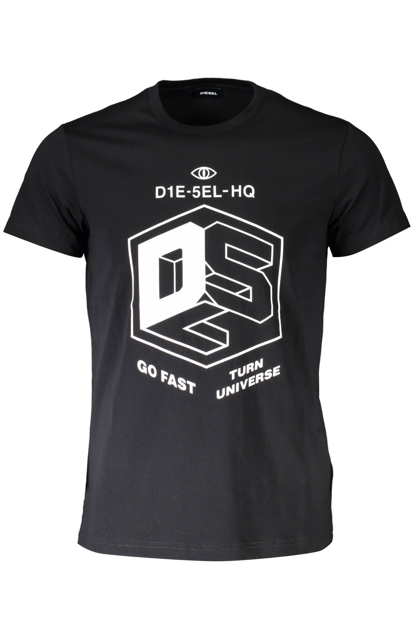 Tricou barbat, DIESEL, 3d logo, negru, Negru, XL