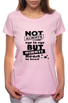 Tricou dama, Heart To Heart, 100% Bumbac, P110, Roz Tricou dama, Heart To Heart, 100% Bumbac, P110, Roz