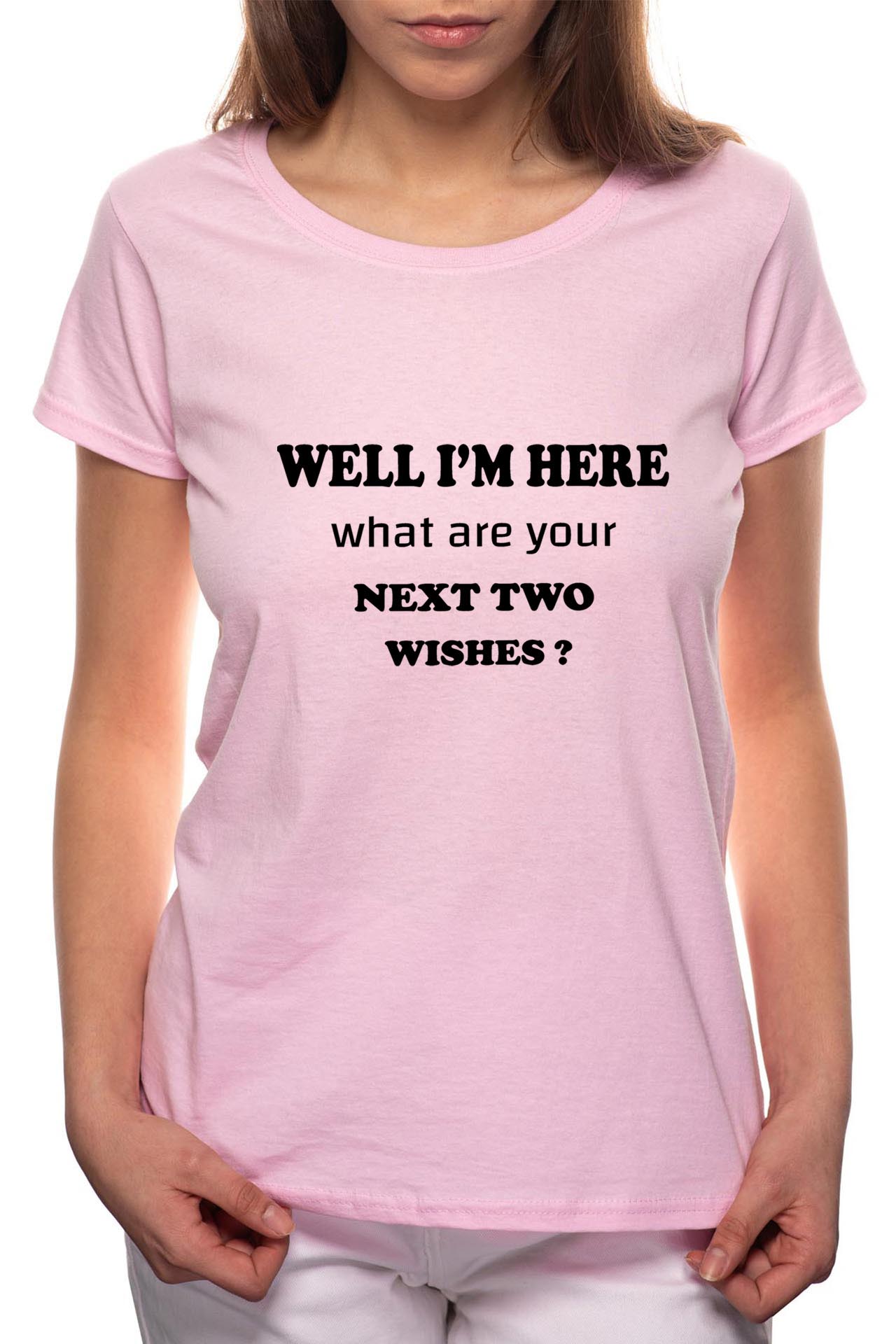 Tricou dama, I'm Here, 100% Bumbac, P50, Roz