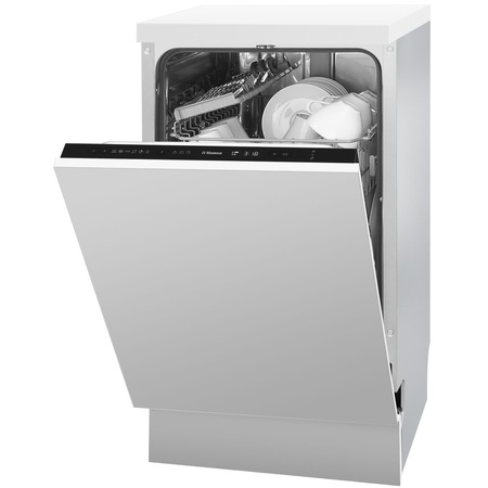 Masina de spalat vase incorporabila Hansa ZIM446H, 10 seturi, 6 programe, Clasa E, HalfLoad, Pornire programabila, 45 cm
