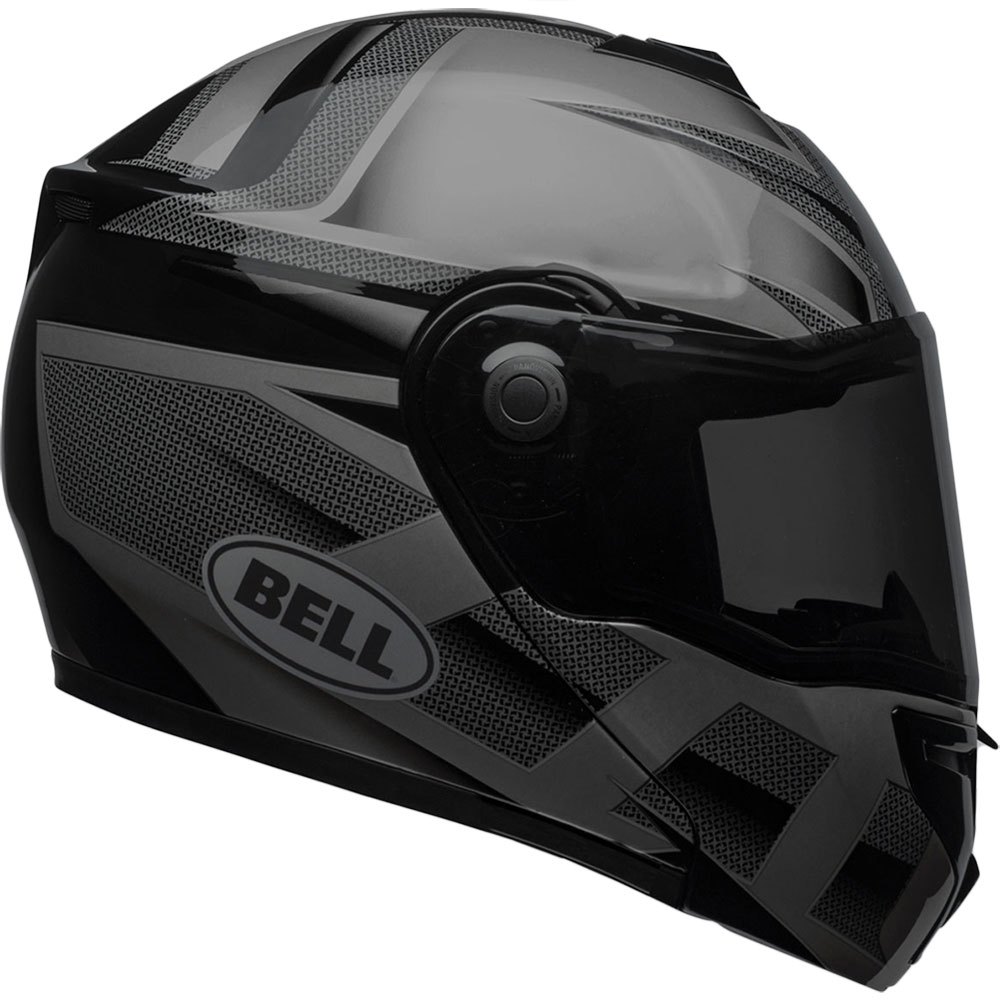 Casca moto Bell Srt, Fibra de sticla, Viziera Panovision, Negru/Gri
