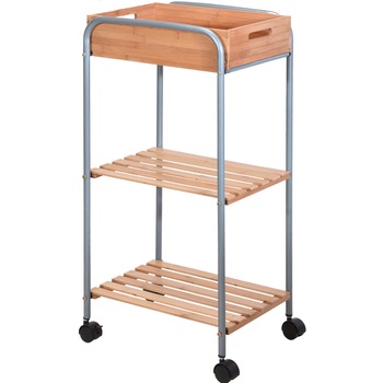 Etajera mobila baie Koopman-Bathroom Solutions, bambus/metal, 30x40x81 cm, maro/gri Etajera mobila baie Koopman-Bathroom Solutions, bambus/metal, 30x40x81 cm, maro/gri
