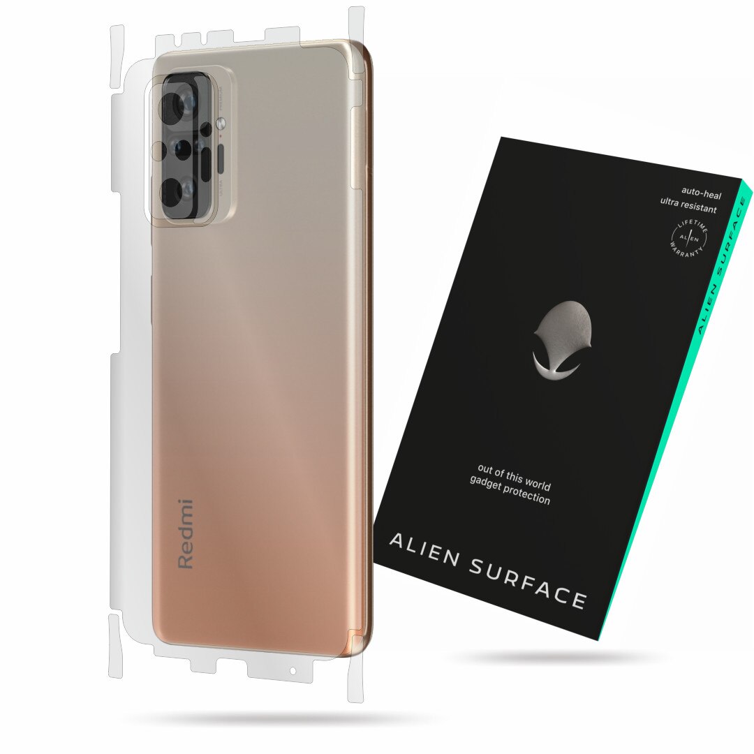 Folie Alien Surface, Xiaomi Redmi Note 10 Pro, protectie spate, laterale