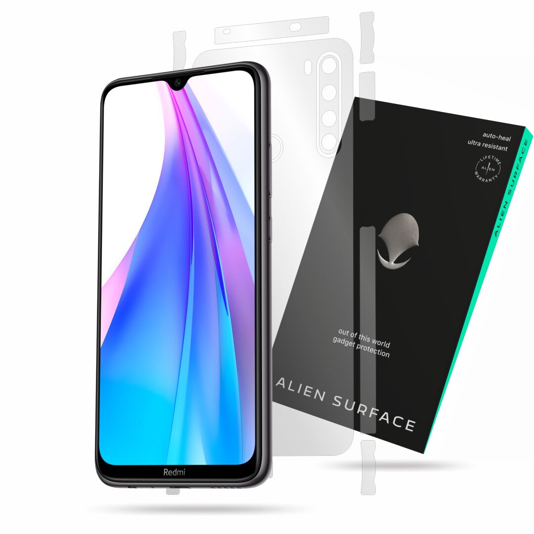 Folie Alien Surface, compatibila cu Xiaomi Redmi Note 8T, protectie spate, laterale