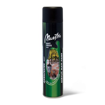 Spray vopsea Maestro acrilic mat negru 9004 - 600 ml Spray vopsea Maestro acrilic mat negru 9004 - 600 ml