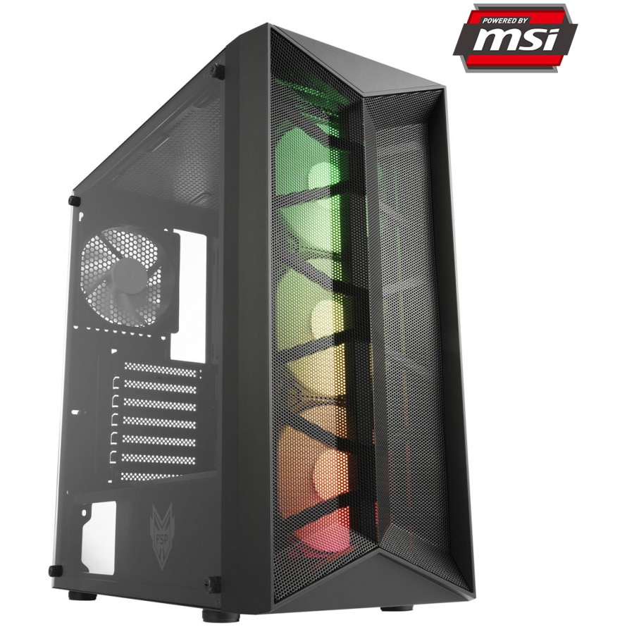 System Desktop PC Gaming Serioux Powered by MSI with processor AMD Ryzen™ 5 3600 up to 4.20GHz, 16GB DDR4, 1TB SSD, Radeon™ RX 6700 XT 12GB GDDR6, No OS