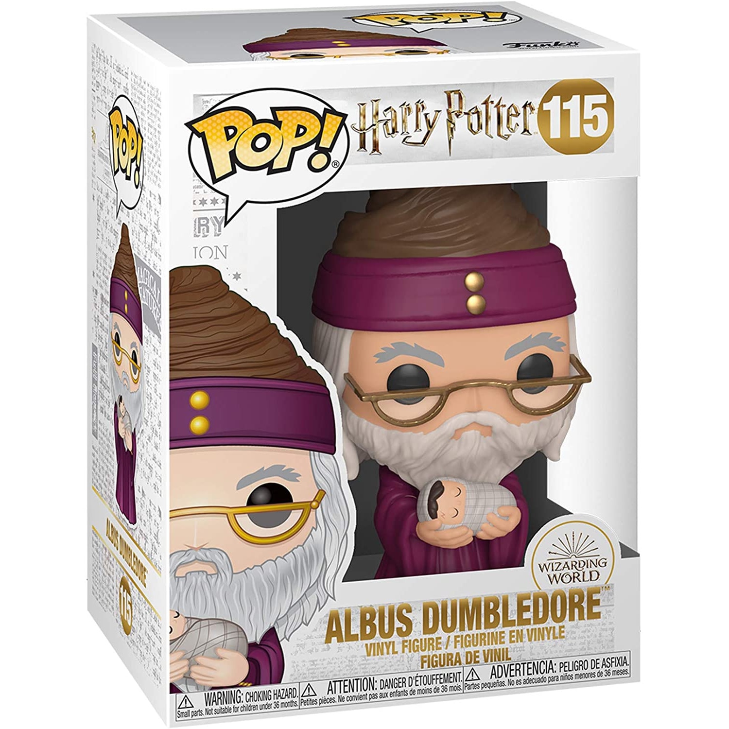 Figurina - Harry Potter - Albus Dumbledore with Baby, Mov, 9.5 cm