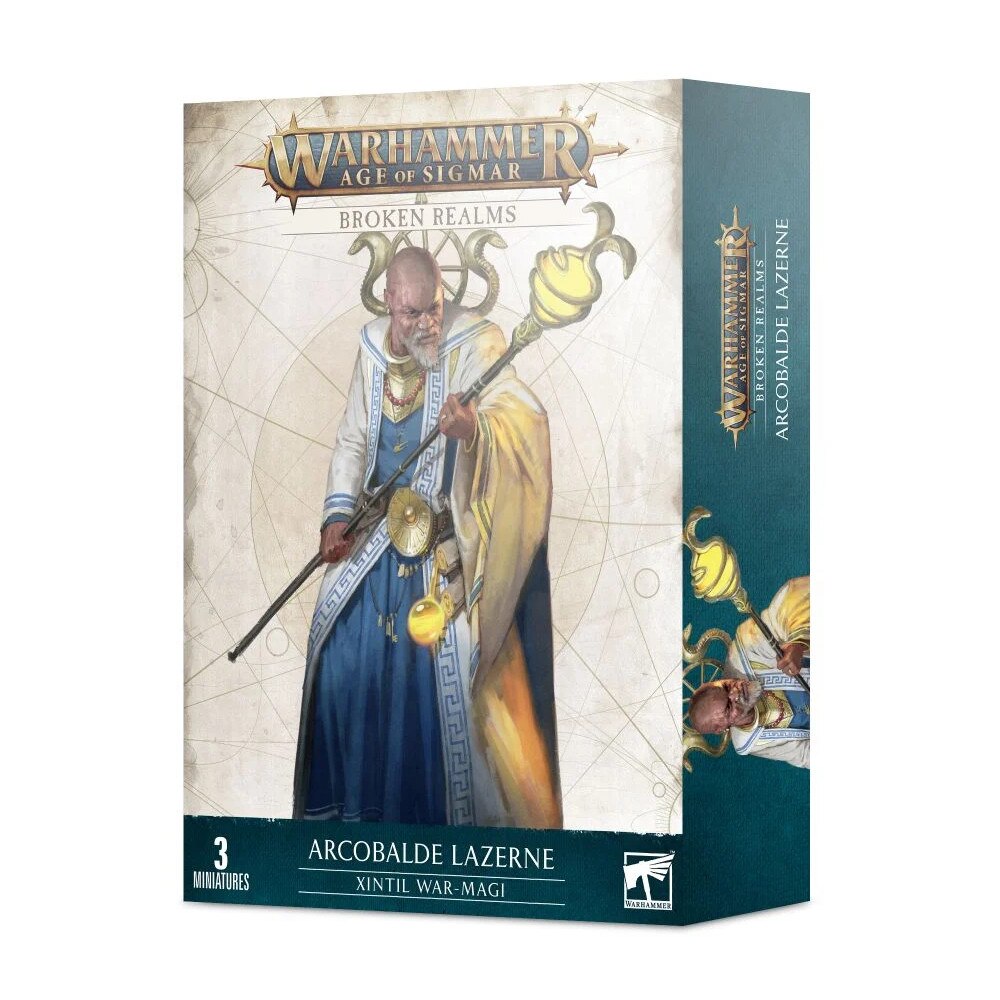 Pachet Miniaturi Warhammer Age of Sigmar, Games Workshop, Arcobalde Lazerne, Xintil War-Magi, 3 miniaturi