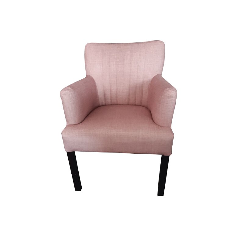 Fotoliu Brandy Studio Casa, cu cadru din lemn, material textil, Roz/Negru