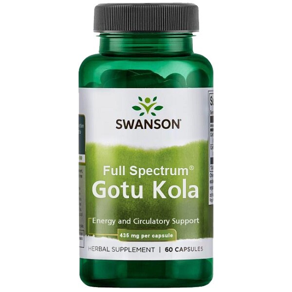 Supliment alimentar, Gotu Kola (435 mg), Swanson Full Spectrum Gotu Kola - 60 capsule (60 doze)