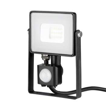 Proiector LED cu senzor de miscare V-TAC 436, 10W, 800 lm, lumina calda (3000K), IP65, cablu 1m, Aluminiu, Negru Proiector LED cu senzor de miscare V-TAC 436, 10W, 800 lm, lumina calda (3000K), IP65, cablu 1m, Aluminiu, Negru