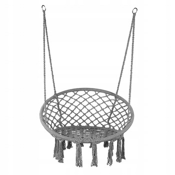 Scaun rotund tip leagan suspendat , gri, 60x60x44 cm, pana la 150 kg Scaun rotund tip leagan suspendat , gri, 60x60x44 cm, pana la 150 kg