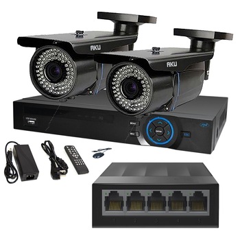 Kit IP 2 Camere Color Varifocale 2.8-12mm AKU SUPER CLEAR HD 2 MP cu NVR 4 canale FULL HD 1080P 5MP, SWITCH, Supraveghere video 50m infrarosu, cu vizualizare pe telefon mobil tableta desktop AK9922 Kit IP 2 Camere Color Varifocale 2.8-12mm AKU SUPER CLEAR HD 2 MP cu NVR 4 canale FULL HD 1080P 5MP, SWITCH, Supraveghere video 50m infrarosu, cu vizualizare pe telefon mobil tableta desktop AK9922