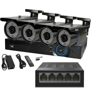 Kit IP 4 Camere Color Varifocale 2.8-12mm AKU SUPER CLEAR HD 2 MP cu NVR 4 canale FULL HD 1080P 5MP, SWITCH, Supraveghere video 50m infrarosu, cu vizualizare pe telefon mobil tableta desktop AK9922 Kit IP 4 Camere Color Varifocale 2.8-12mm AKU SUPER CLEAR HD 2 MP cu NVR 4 canale FULL HD 1080P 5MP, SWITCH, Supraveghere video 50m infrarosu, cu vizualizare pe telefon mobil tableta desktop AK9922