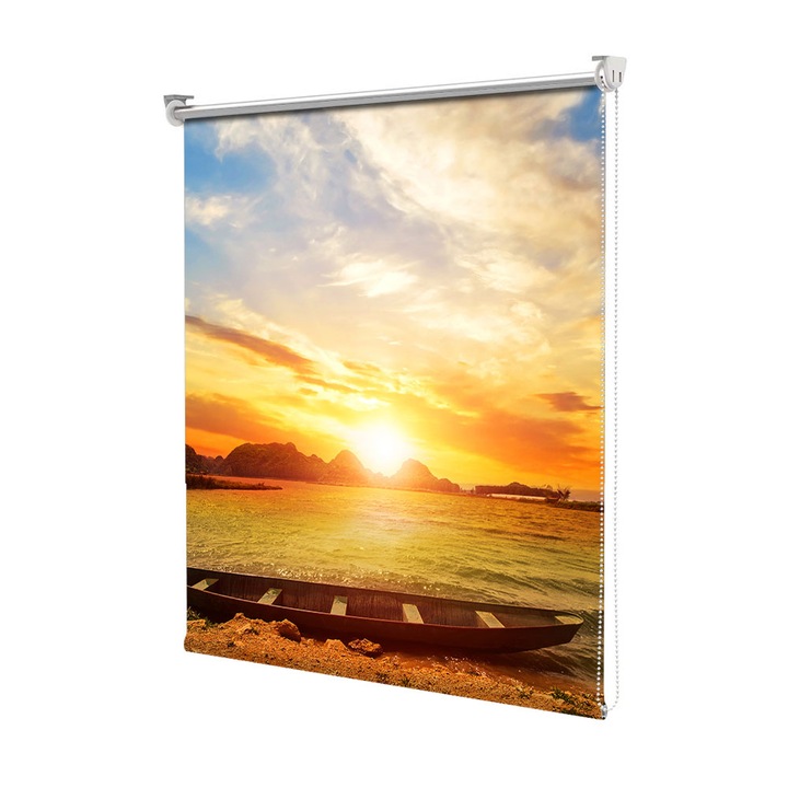 Roleta Art Shade tip Jaluzea cu Rulou si sistem inclus, Art Star, Lumina calda, Decoratiuni, Latime 45 cm x Inaltime 130 cm