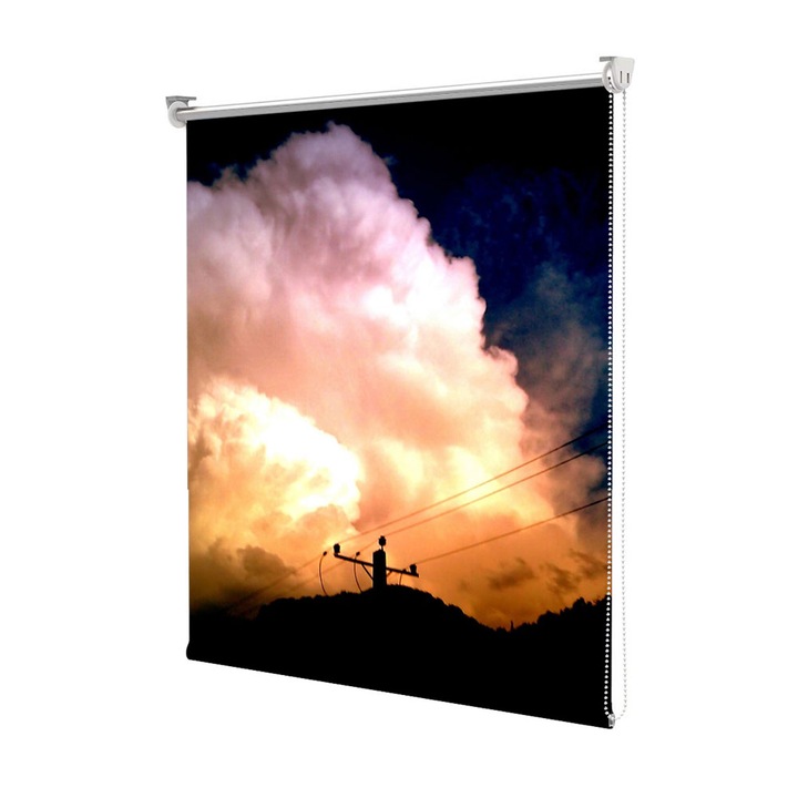 Roleta Art Shade tip Jaluzea cu Rulou si sistem inclus, Art Star, Cer de foc, Decoratiuni, Latime 45 cm x Inaltime 130 cm