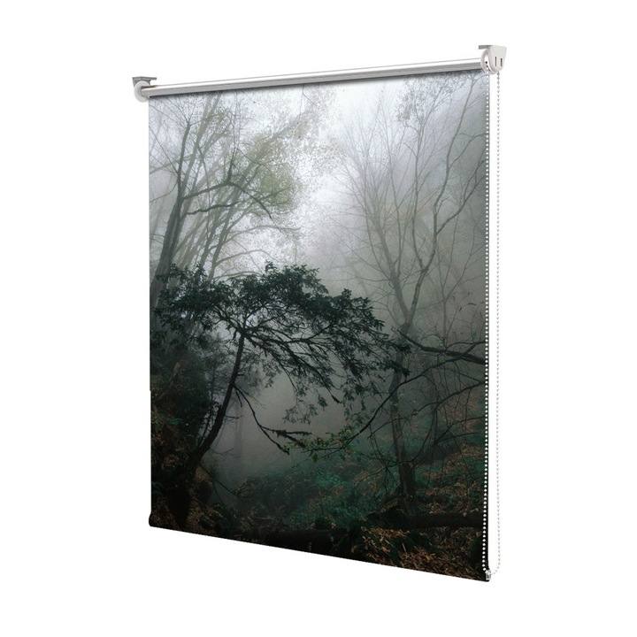 Roleta Art Shade tip Jaluzea cu Rulou si sistem inclus, Art Star, Padure sumbra, Decoratiuni, Latime 45 cm x Inaltime 130 cm