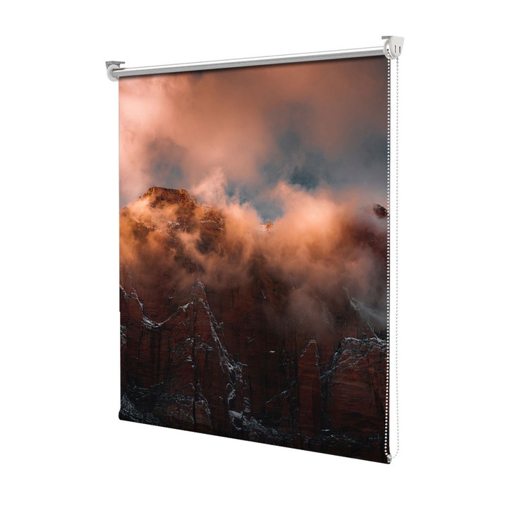 Roleta Art Shade tip Jaluzea cu Rulou si sistem inclus, Art Star, Nori in lumina soarelui, Decoratiuni, Latime 45 cm x Inaltime 130 cm