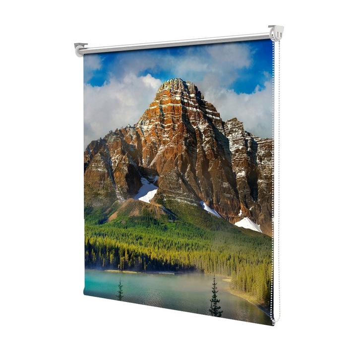 Roleta Art Shade tip Jaluzea cu Rulou si sistem inclus, Art Star, Peisaj insorit la munte, Decoratiuni, Latime 45 cm x Inaltime 130 cm