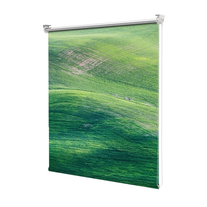 Roleta Art Shade tip Jaluzea cu Rulou si sistem inclus, Art Star, Dealuri pictate, Decoratiuni, Latime 80 cm x Inaltime 130 cm