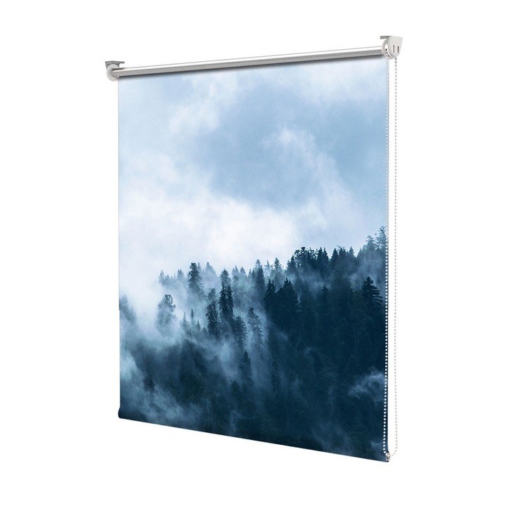 Roleta Art Shade tip Jaluzea cu Rulou si sistem inclus, Art Star, Albastru rece, Decoratiuni, Latime 80 cm x Inaltime 130 cm