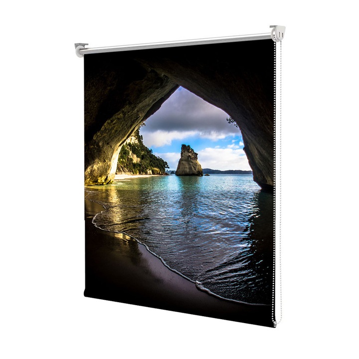 Roleta Art Shade tip Jaluzea cu Rulou si sistem inclus, Art Star, Pestera pe apa, Decoratiuni, Latime 45 cm x Inaltime 130 cm