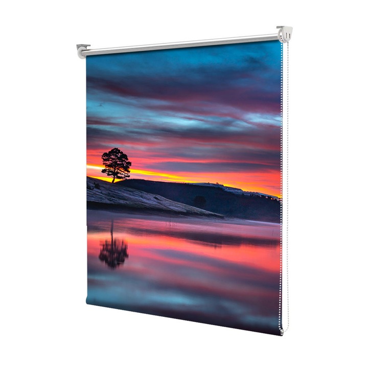 Roleta Art Shade tip Jaluzea cu Rulou si sistem inclus, Art Star, O seara linistita, Decoratiuni, Latime 45 cm x Inaltime 130 cm