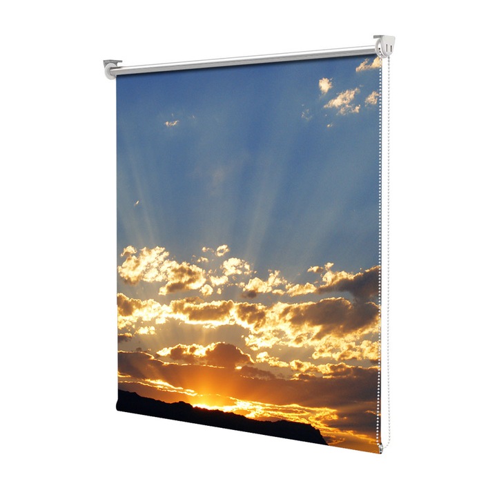 Roleta Art Shade tip Jaluzea cu Rulou si sistem inclus, Art Star, Farmecul rasaritului, Decoratiuni, Latime 60 cm x Inaltime 130 cm